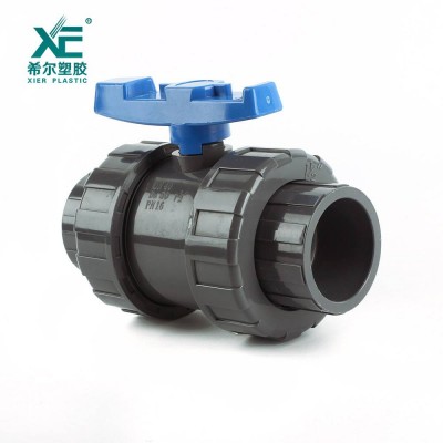 Best selling newest plastic blue handle true union ball valve