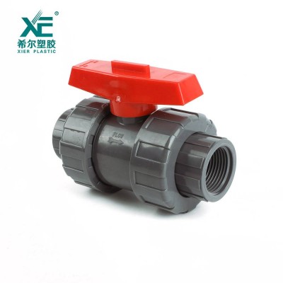 XE Free Sample 1/2"-2" Colors Optional upvc plastic double true union ball valve