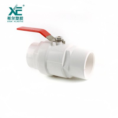 Free sample red SS201 handle 1/2 4 inch size pvc ball valve