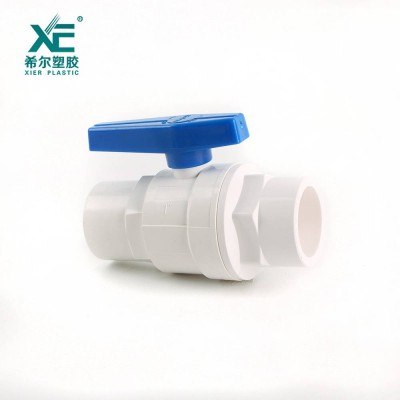 China manufacturer oem 1/2"-2" plastic pvc 2pcs ball valve price list